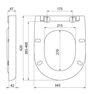 ABSOLUTE WC sedátko, odnímatelné, Soft Close, bílá 40R30700I
