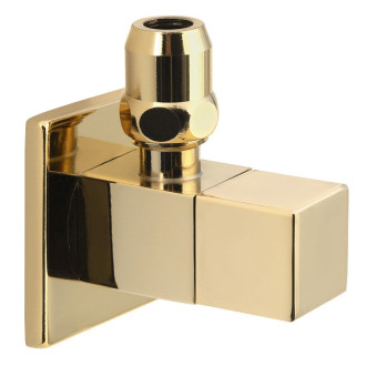Rohový ventil hranatý, 1/2"x3/8", zlato SL117