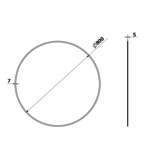 RENGAS kulaté zrcadlo s fazetou ? 80cm, bez úchytu RG080