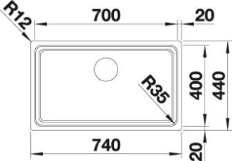 Blanco ETAGON 700-IF InFino nerez hedvábný lesk s excentrem a pojezdy