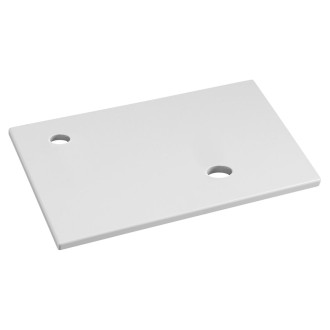 MINOR deska pod umývátko 40x22,5cm, baterie vlevo, litý mramor, bílá MR400