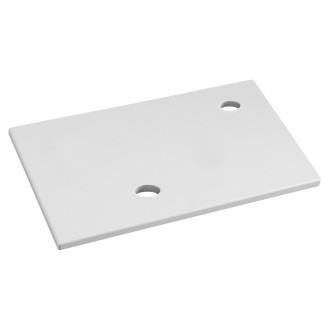 MINOR deska pod umývátko 40x22,5cm, baterie vpravo, litý mramor, bílá MR405
