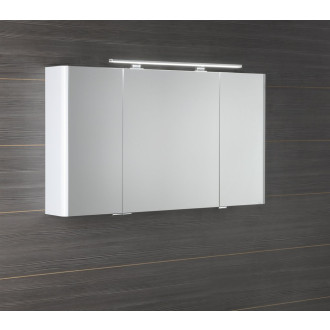 LUCIE galerka s LED osvětlením, 126x70x17cm, bílá LU125-0030