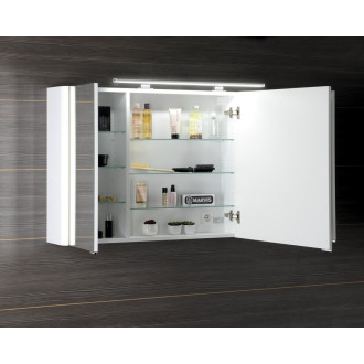 LUCIE galerka s LED osvětlením, 126x70x17cm, bílá LU125-0030