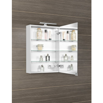 MIRRÓ galerka s LED osvětlením, 50x70x16cm, levá/pravá, bílá MC050-0030