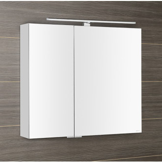 MIRRÓ galerka s LED osvětlením, 80x70x16cm, bílá MC080-0030