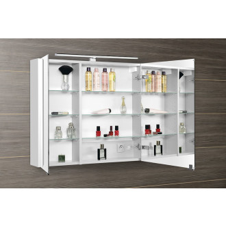 MIRRÓ galerka s LED osvětlením, 80x70x16cm, bílá MC080-0030