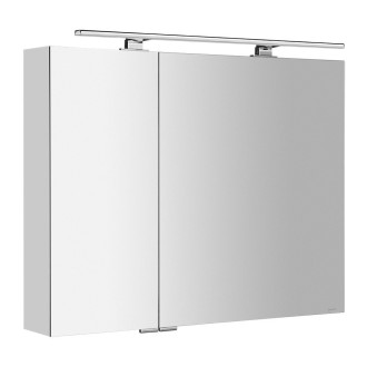 MIRRÓ galerka s LED osvětlením, 90x70x16cm, bílá MC090-0030