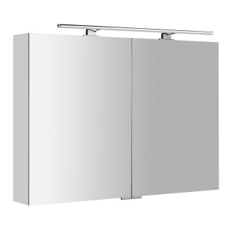 MIRRÓ galerka s LED osvětlením, 100x70x16cm, bílá MC100-0030