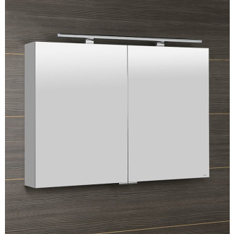 MIRRÓ galerka s LED osvětlením, 100x70x16cm, bílá MC100-0030