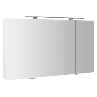 MIRRÓ galerka s LED osvětlením, 3x dvířka, 120x70x16cm, bílá MC121-0030