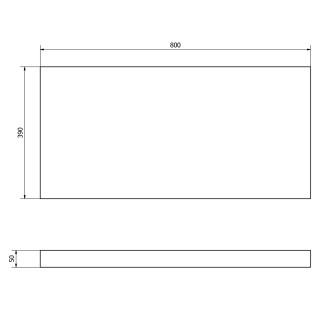 AVICE deska 80x39cm, dub tmavý AV8811