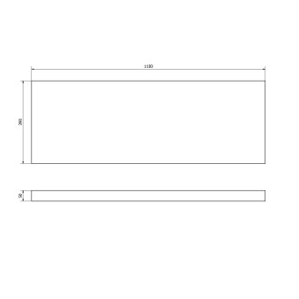 AVICE deska 110x39cm, dub tmavý AV11111