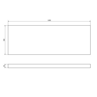 AVICE deska 120x39cm, dub tmavý AV11211