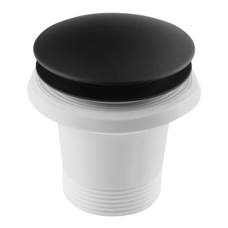 Vanová výpust 6/4", click-clack, pro vany bez přepadu, černá mat 71704B