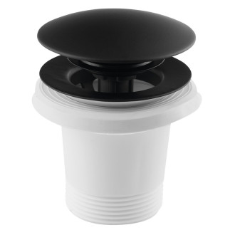 Vanová výpust 6/4", click-clack, pro vany bez přepadu, černá mat 71704B