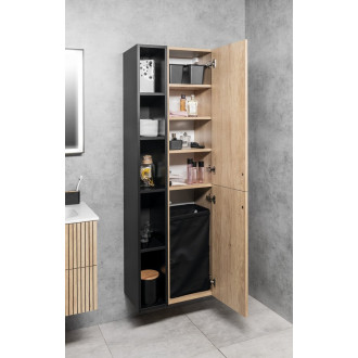 Prádelní koš do skříně 310x570x230mm, suchý zip, černá UPE600B