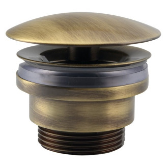 Umyvadlová výpust 5/4“, neuzavíratelná, velká zátka, 5-55mm, bronz UD52592