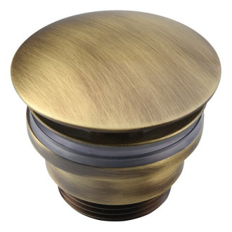 Umyvadlová výpust 5/4“, neuzavíratelná, velká zátka, 5-55mm, bronz UD52592