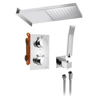 KIMURA podomítkový sprchový set s termostatickou baterií, box, 3 výstupy, chrom KU383-21