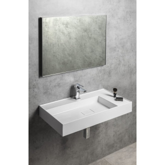 GODIVA umyvadlo, litý mramor, 83x44cm, bílá GU083L