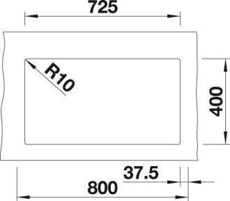 Blanco SUBLINE 350/350-U dřez pod desku černá granit 525 987