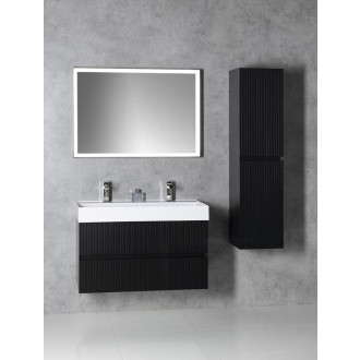 GODIVA umyvadlo, litý mramor, 96x44cm, 2 otvory pro baterii, bílá GU096-2