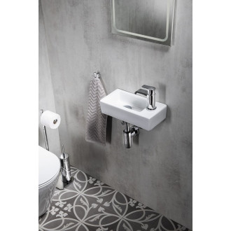 ZOE keramické umývátko 37x18 cm, otvor pro baterii vpravo, bílá AR495