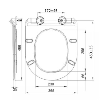 WC sedátko, SLIM, Soft Close, bílá PCS081