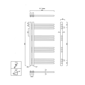 DORLION otopné těleso 500x900 mm, černá mat 1130-20