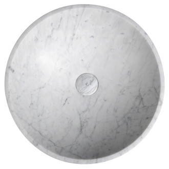 BLOK kamenné umyvadlo na desku ? 42 cm, bílá carrara mat 2401-42
