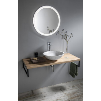 BLOK kamenné umyvadlo na desku ? 42 cm, bílá carrara mat 2401-42