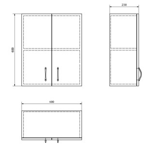 SIMPLEX ECO závěsná skříňka 60x60x24cm SIME535