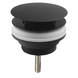 Umyvadlová výpust 5/4“, neuzavíratelná, velká krytka, tl.10-55mm, černá 542.742.5B