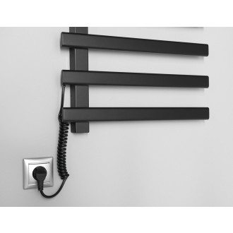 ELCOR elektrický sušák ručníků 480x920x50 mm, 128 W, černá mat EB460