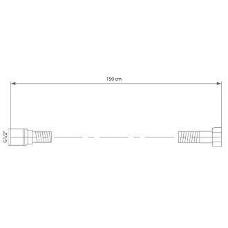 SOFTFLEX plastová sprchová hadice, 150cm, černá mat 1208-17