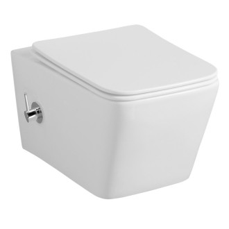 PORTO CLEANWASH závěsná WC mísa Rimless,  baterie a bidet. sprška, 36x5cm, bílá PZ102RX