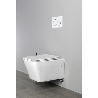 PORTO CLEANWASH závěsná WC mísa Rimless,  baterie a bidet. sprška, 36x5cm, bílá PZ102RX