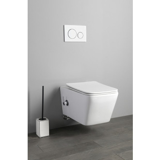 PORTO CLEANWASH závěsná WC mísa Rimless,  baterie a bidet. sprška, 36x5cm, bílá PZ102RX