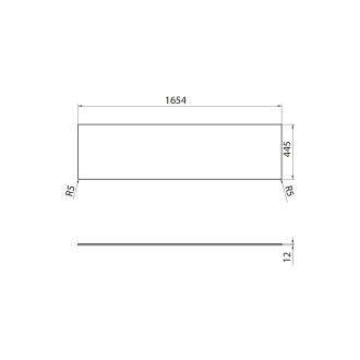 Deska Rockstone 1654x12x440mm, bílá mat DTR165-0101