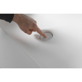 EMICO umyvadlo, Rockstone, 140x50cm, límec L, levé, bílá mat EM140-B1L-L