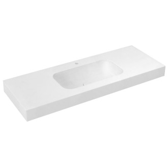 EMICO umyvadlo, Rockstone, 150x50cm, límec L, bílá mat EM150-B1M-L