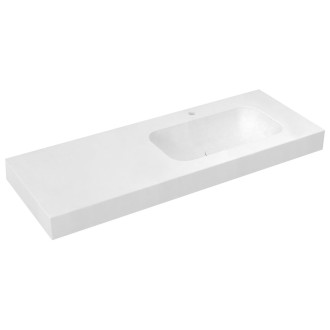 EMICO umyvadlo, Rockstone, 190x50cm, límec L, pravé, bílá mat EM190-B1R-L