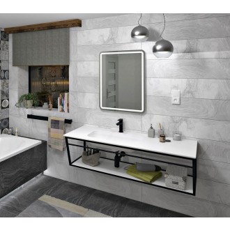 ARUBA umyvadlo, Rockstone, 160x51,5cm, levé, bílá mat AR160-B1L