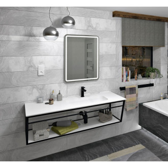 ARUBA umyvadlo, Rockstone, 160x51,5cm, pravé, bílá mat AR160-B1R
