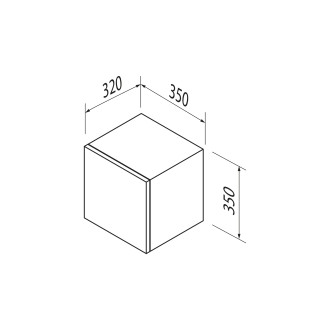 ESPACE skříňka 35x35x32cm, 1x dvířka, levá/pravá, bílá mat ESC730-3131