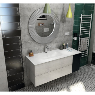 TREOS umyvadlo 111,6x51,3 cm, rockstone, bílá mat TS112-0101