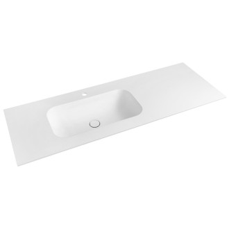 TREOS umyvadlo 131,6x51,3 cm, rockstone, levé, bílá mat TS132-0101-L