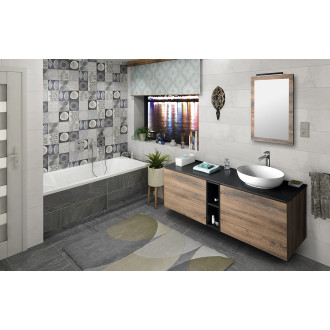 TREOS pracovní deska 1716x513 mm, rockstone, bílá mat TX172-0101