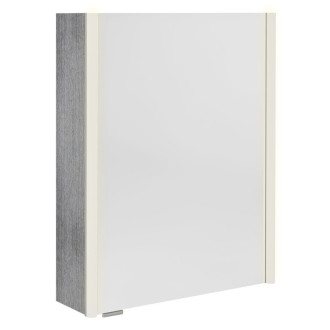 ALIX galerka s LED osvětlením 56x70x17,5cm, levá/pravá, dub stříbrný AX156-0011